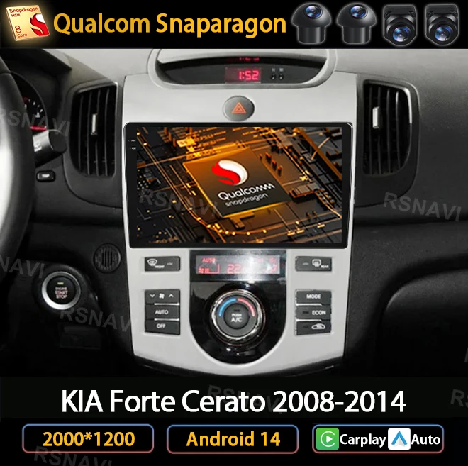 

Andoird 14 Car Radio For KIA Forte Cerato 2008-2014 Navigation DSP 5G WIFI Multimedia BT Viedo Player DVD GPS AUTO 2 DIN 4G LTE