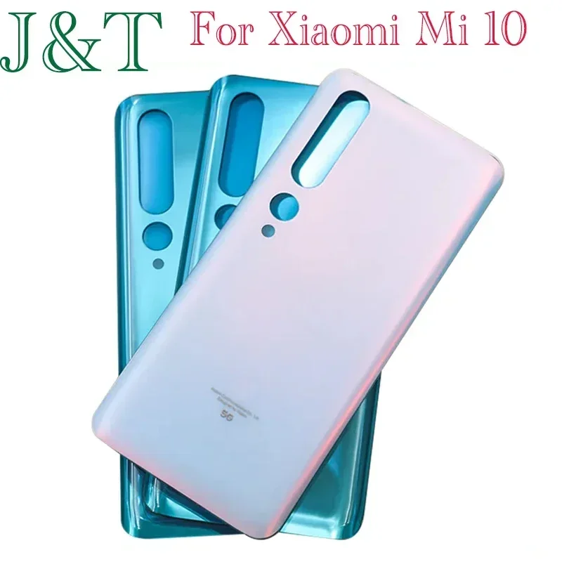 New For Xiaomi Mi 10 Battery Back Cover Mi 10 Rear Door 3D Glass Panel Battery Housing Case With Adhesive Replace