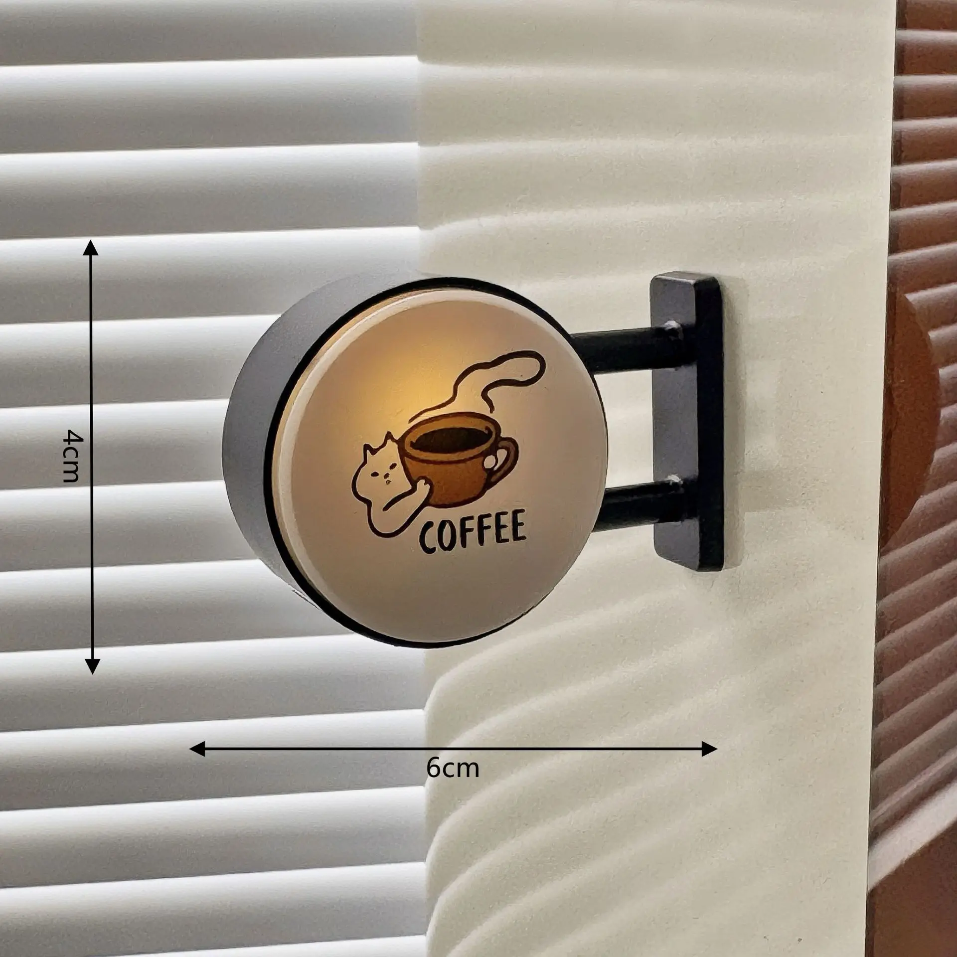 Kaffee-Ecke Kreative Atmosphäre Licht-Schild Kühlschrankmagnet Magnetische Miniatur-Pegboard Leuchtende Dekoration für Kaffeehäuser