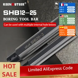 Chán Công Cụ Thanh SHB12 SHB16 SHB20 SHB25 3 4 5 6 7 8 10 12 14 16 Mm Dao Phay tròn Tay Vỏ Cắt CNC Giá Đỡ