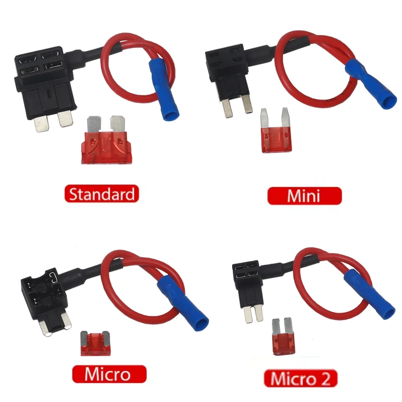 【1PCS】12V 24V Car Fuse Blades Holder Circuit Adapter Protector Splitter ATM APM Tap Micro Connector Truck Automobile Accessories