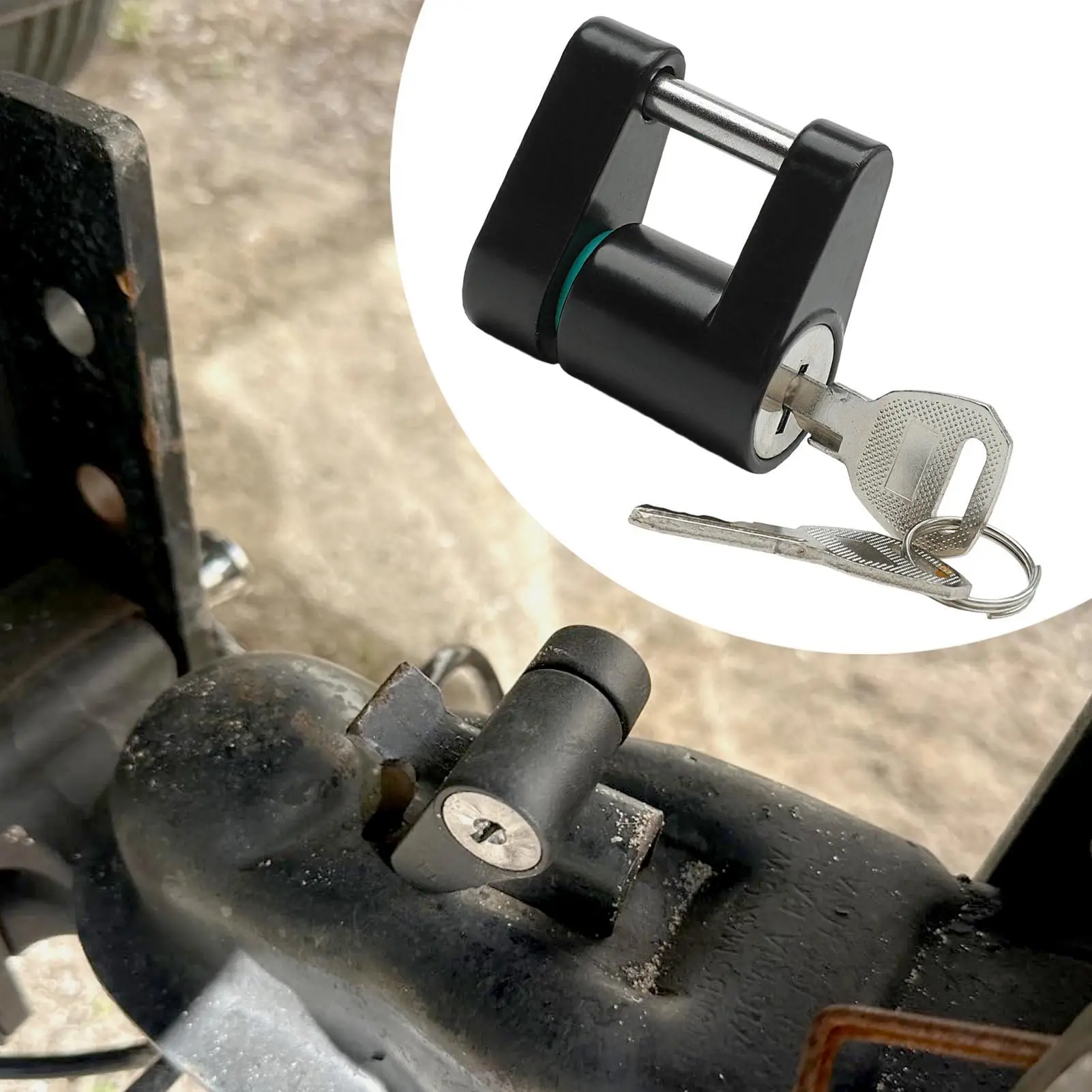 Heavy Duty Anti-Theft Trailer Hitch Locks Cut Resistant Weather Resistant Security Lock for RV Truck Boat Camper