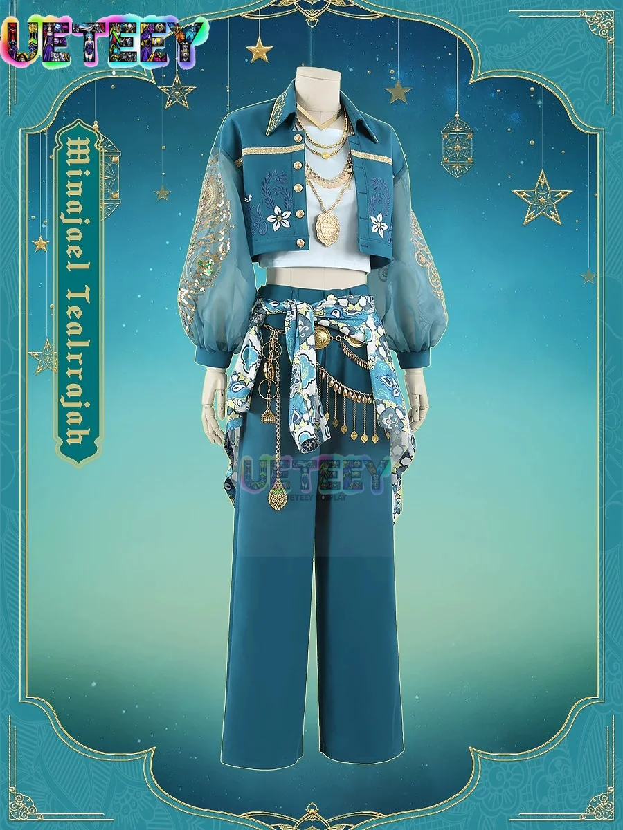 UETEEY COS Twisted Wonderland New Character Jasmine Minajael Tealrajah Cosplay Costume Aladdin Halloween Costume Custom Size view 4