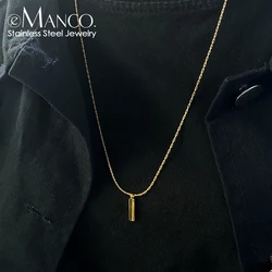 eManco 1MM Wire Chain Bone Chain Fashion Trend Men's Stainless Steel Necklace  Jewelry Wholesale No Color Loss Waterproof