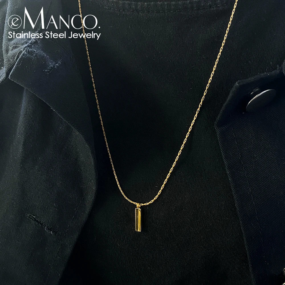 EMANCO 1MM Wire Chain Bone Chain Fashion Trend Men's Stainless Steel Necklace Jewelry Wholesale No Color Loss Waterproof