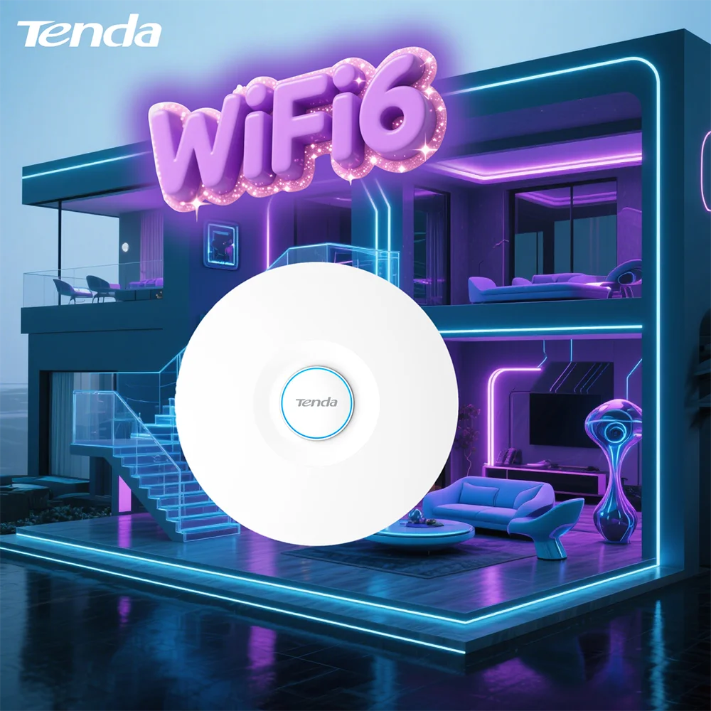 

Tenda 3000Mbps WiFi Range Extender Wireless Access Point Dual Band 2.4G+5Ghz High Power Router WiFi6 Hotspot AP Ubiquity Router
