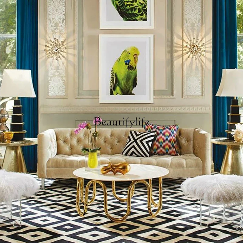 

5Nordic simple living room sofa office negotiation leisure backrest double sofa