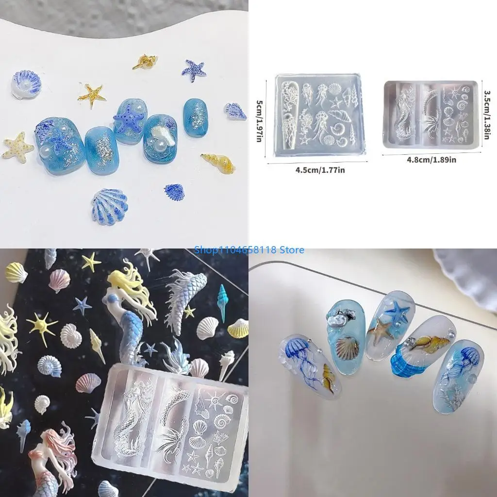 

2 Pieces Oceanics Creatures Silicone Mould for Epoxy Resin and Designs