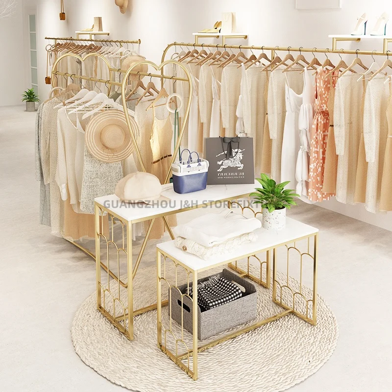 customized.Retail Shop Accessories Pretty Garment Racks And Clothes Display Stand Luxury Display Shelf Store Racks Clot