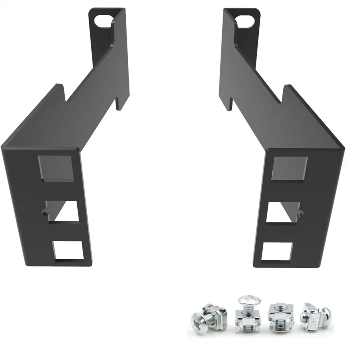 A49T 1U Server Rack Depth Extender - 4-Inch/10 cm Deep Recessed Rack Mount Adapter Kit for Network Rack