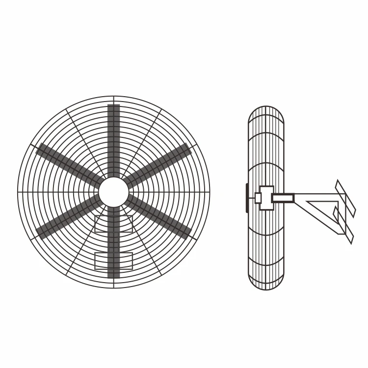 Low Energy Wall Mounted Cooling Fan Oscillating Fan Wall Mount Industrial Wall Mount High Speed Fan 30 Inch