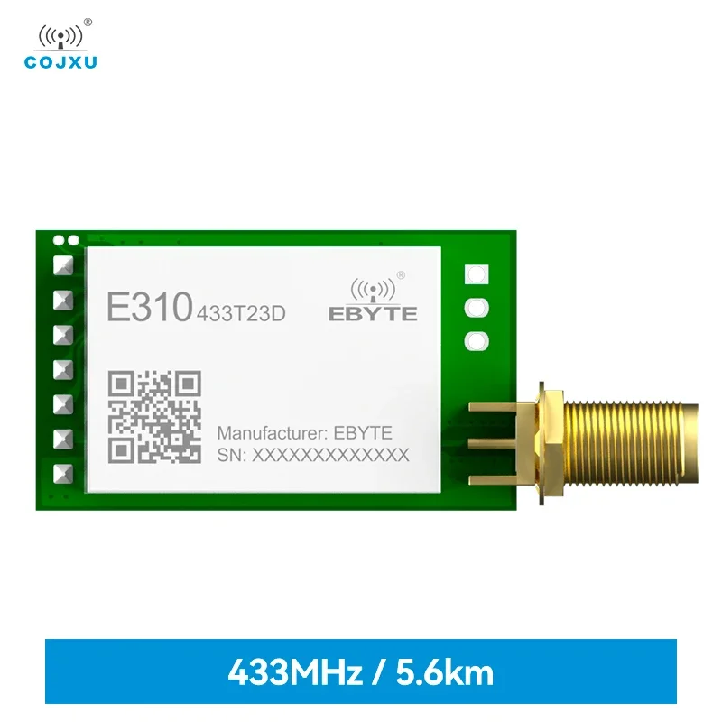 

Wireless Serial Port Module COJXU E310-433T23D Half-Duplex Transparent Transmission 433MHz 23dBm DIP SMA-K Wireless Module