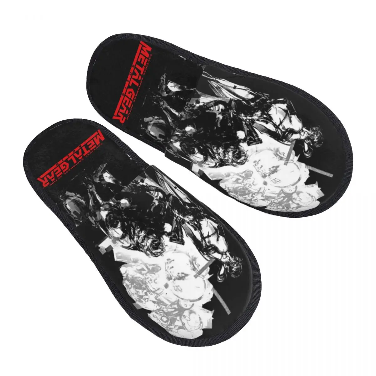 MGS1 Solid Snake Game Men Women Furry slippers,fashion Color printing special Home slippers,Neutral slippers pantoufle homme