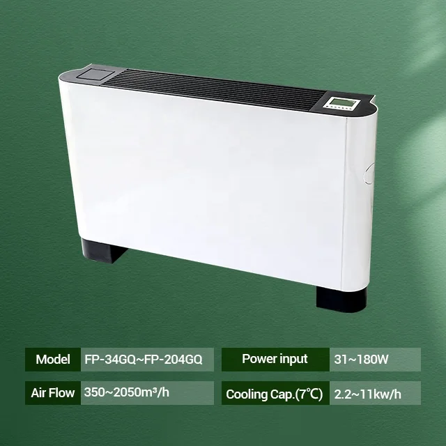 

Китайские вентиляторные катушки Водяная вентиляторная катушка Ультратонкая открытая напольная катушка вентилятора Fcu для отопления и охлаждения