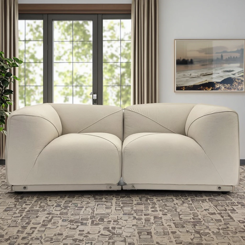 Luxury Modern Cream Chesterfield Modular Corner Sofa Tufted Extendable Armrest Bed Apartment Living Room Villas Mall
