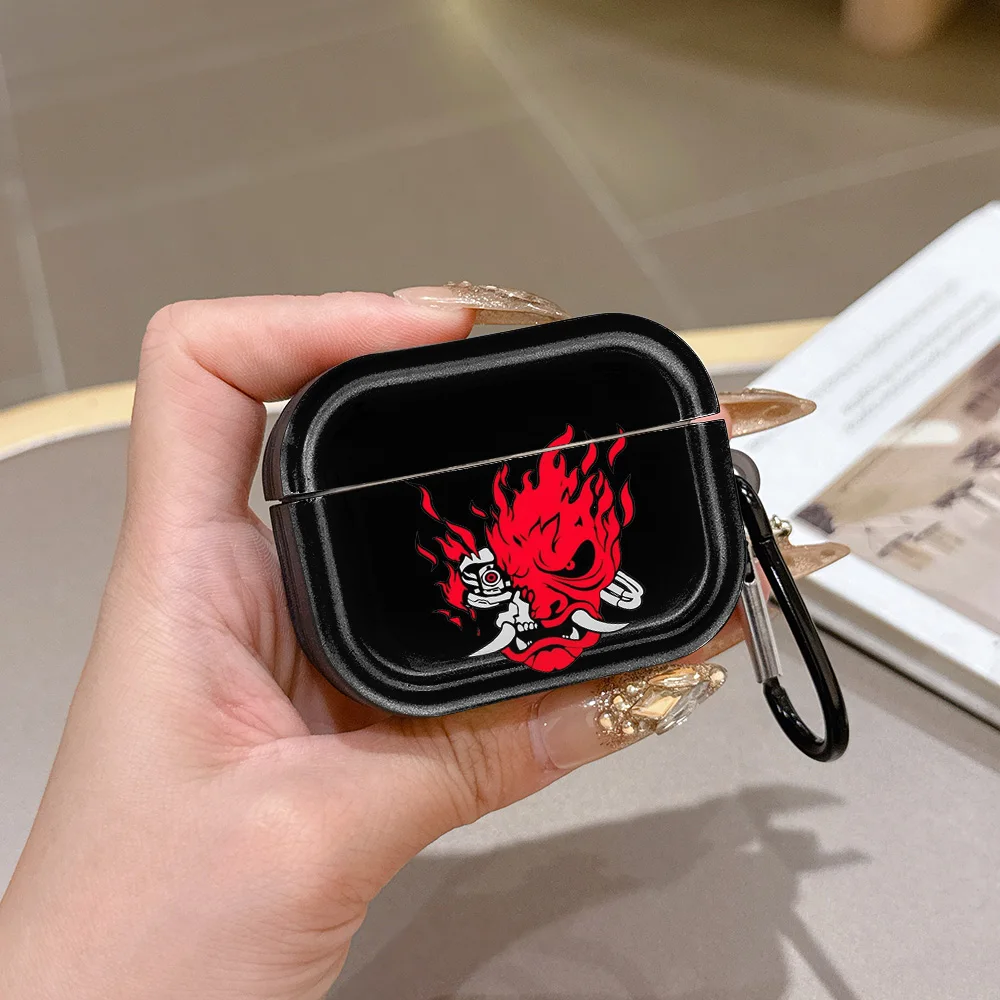 Cyberpunk Translucent Silicone Case for AirPods 1-4, Pro, Pro 2