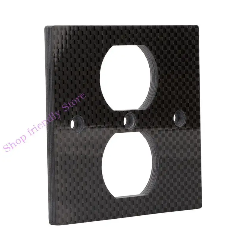 594A ألياف الكربون الحديثة الأمريكية القياسية جدار المقبس الجدار غطاء الطاقة المخرج للمنزل والمكتب #3