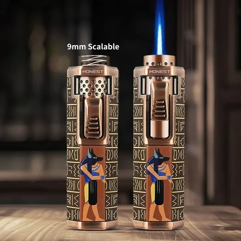 HONEST tout métal créatif évolutif Spitfire allume-cigare fort coupe-vent Jet bleu flamme Butane gaz torche briquets fumer cadeau