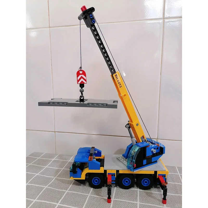 Technische Stadt Mobile Bau Kran Bagger Bausteine Lkw Fahrzeug Montieren Ziegel Spielzeug Geschenk Für Kinder Junge Erwachsene