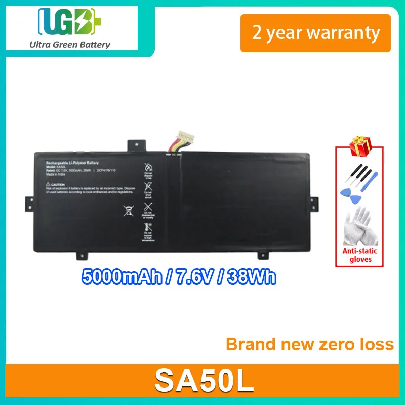 UGB New SA50L Battery For SA50L 2ICP4/78/110 Laptop battery 10PIN 8Lines 5000mAh 7.6V 38Wh