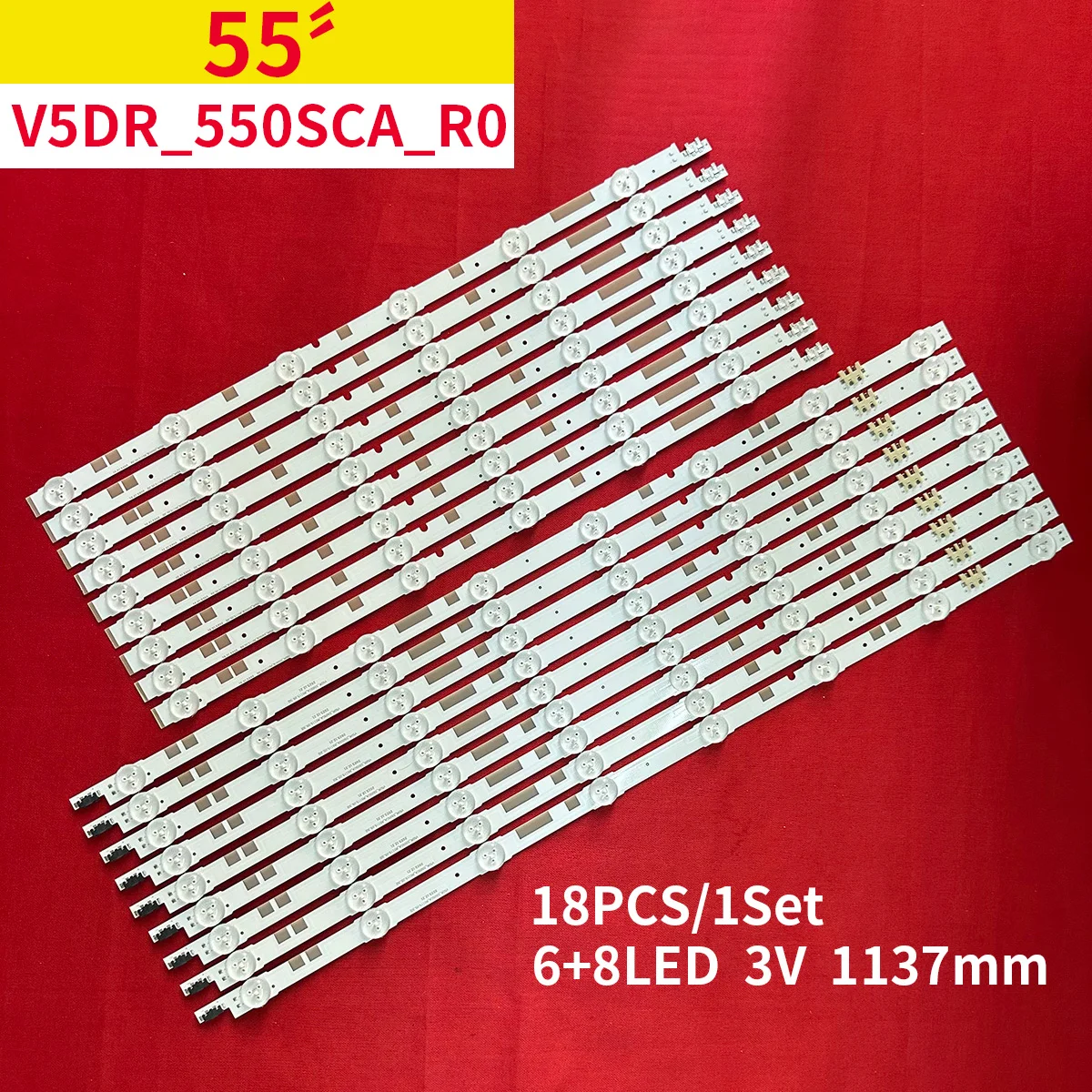 LED Backlight For UN55JS7200 UE55JU6800K UE55JU6870U UE55JU6800 UE55JU6872U UN55JS700DF 55JU6800 V5DR_550SCA 550SCB_R0