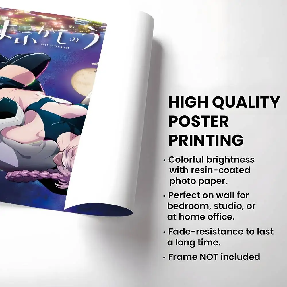 نداء الليل أنيمي المشارك عالية الجودة طباعة ديكور المنزل جدار الفن جدارية غرفة زخارف للحانات