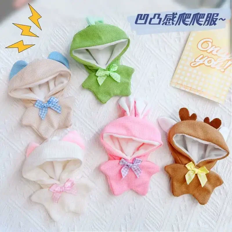 

Кукольная одежда для 10 см, наряд для куклы Labubu Idol, аксессуары, вязаная толстовка с бантом и узлом, одежда для кукол Super Star, игрушки