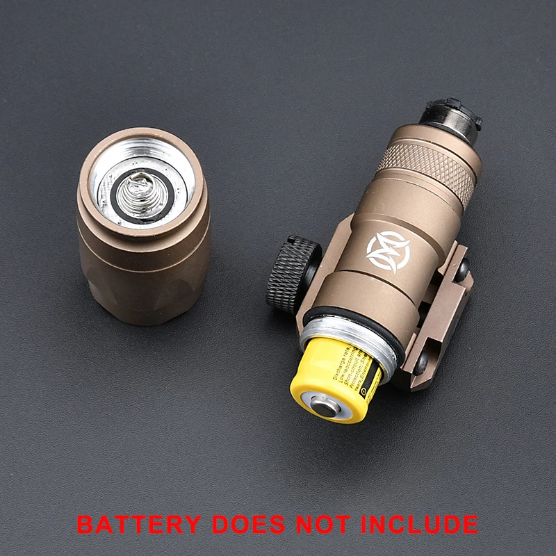 WADSN M300 Military Tactical Flashlight Suitable For Picatinny Orbital Hunting Weapon Scout Light Instantaneous Pressure Switch