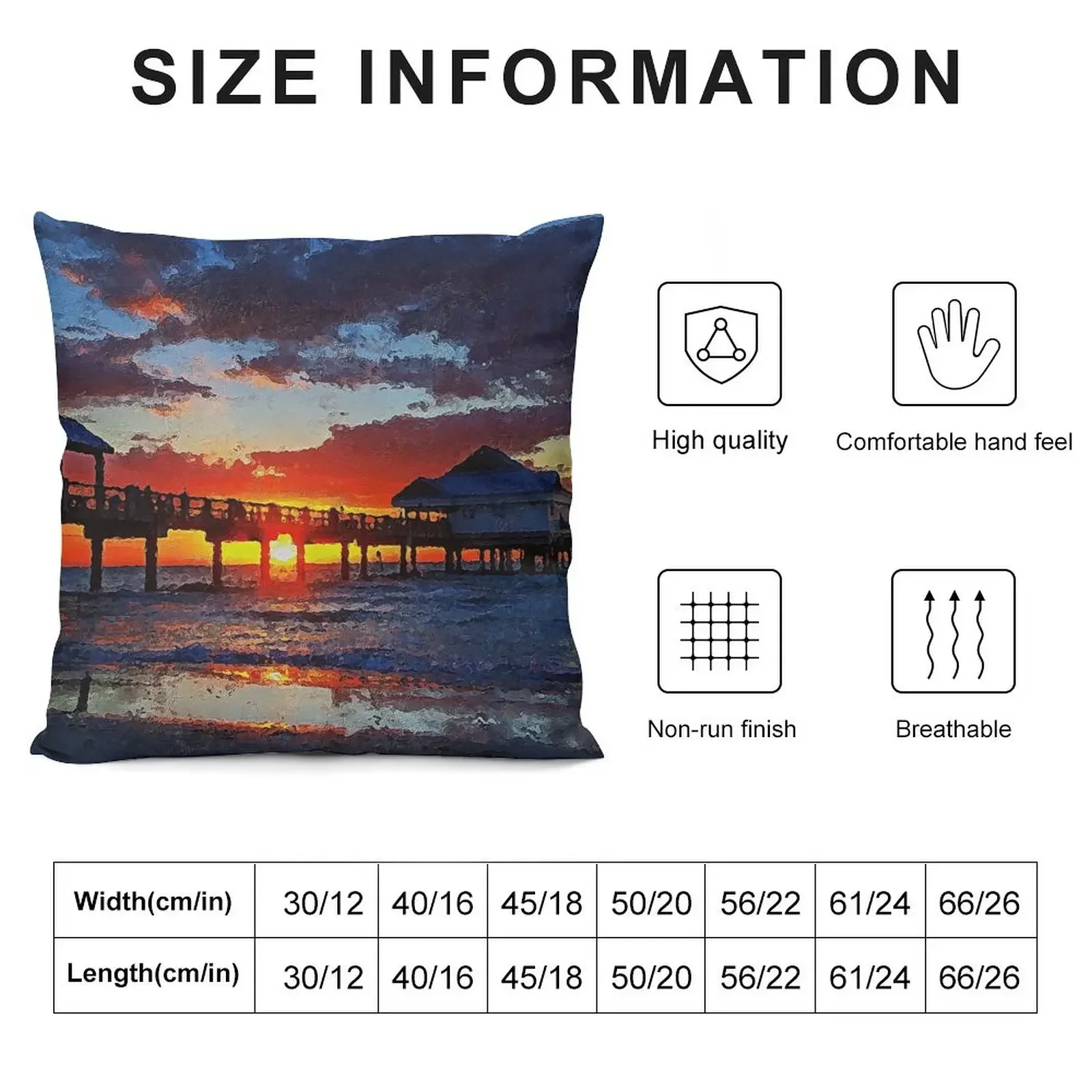 Pier 60, Clearwater Beach Throw Pillow luxury throw pillow covers Luxury Cushion Cover pillow