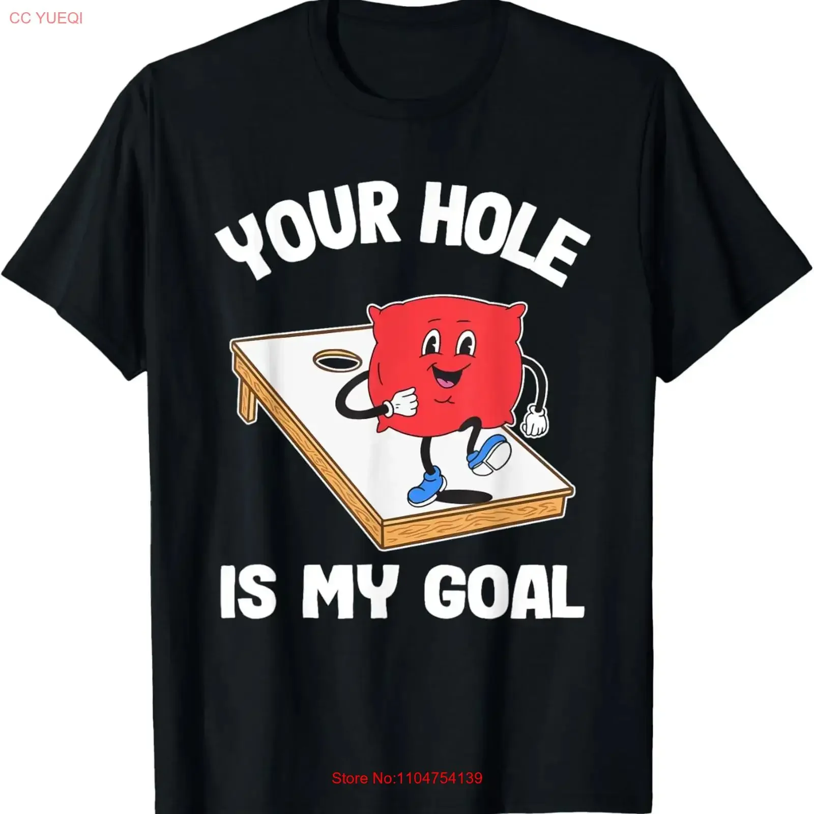 Your Hole Is My Goal Corn Bean Bag Sarcastic Cornhole T Shirt vintage Washed Casual Stretched graphic Stylish