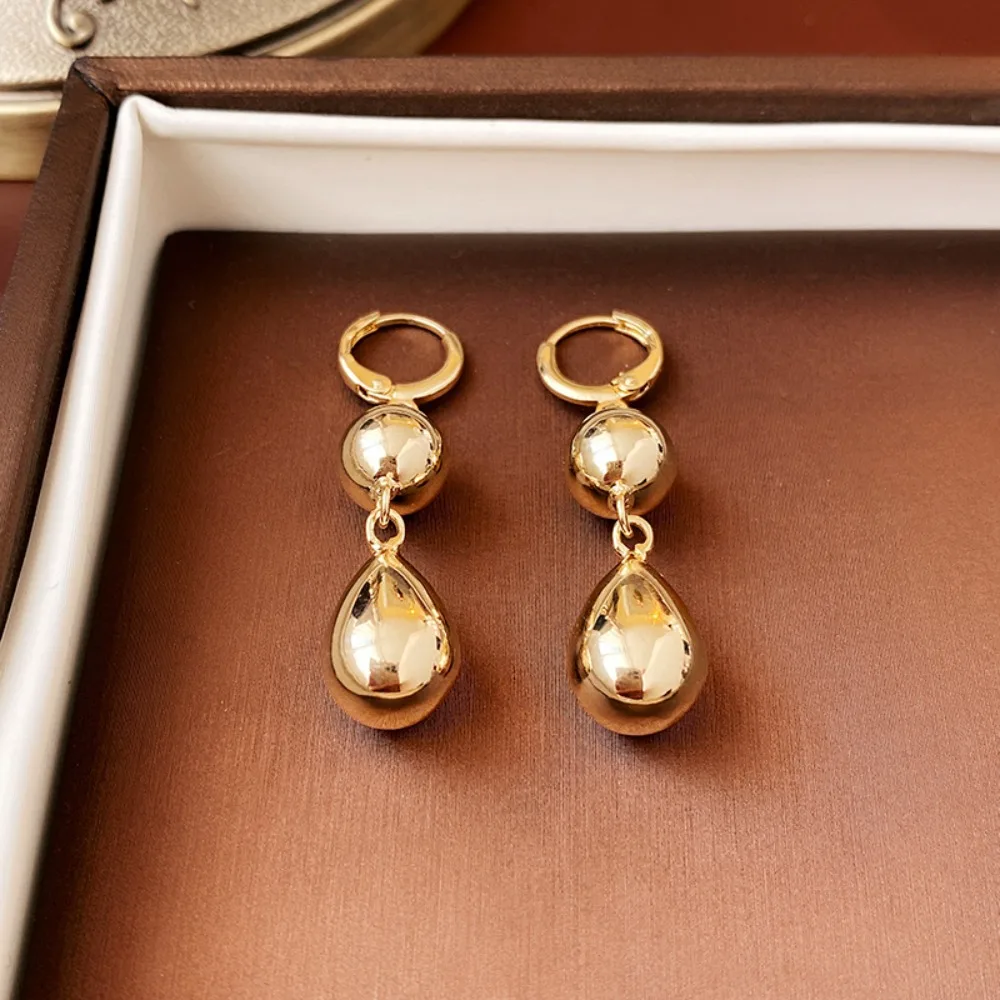 

Unique Metal Ball Fringe Earrings Long Elegant Dangle Ear Jewelry for Women Fashion Accessories