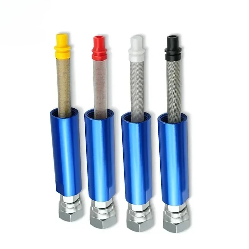 Blue Airless Spray Machine Filter With Two Connector Joint Adapters Airless Paint Spray Gun Accessories