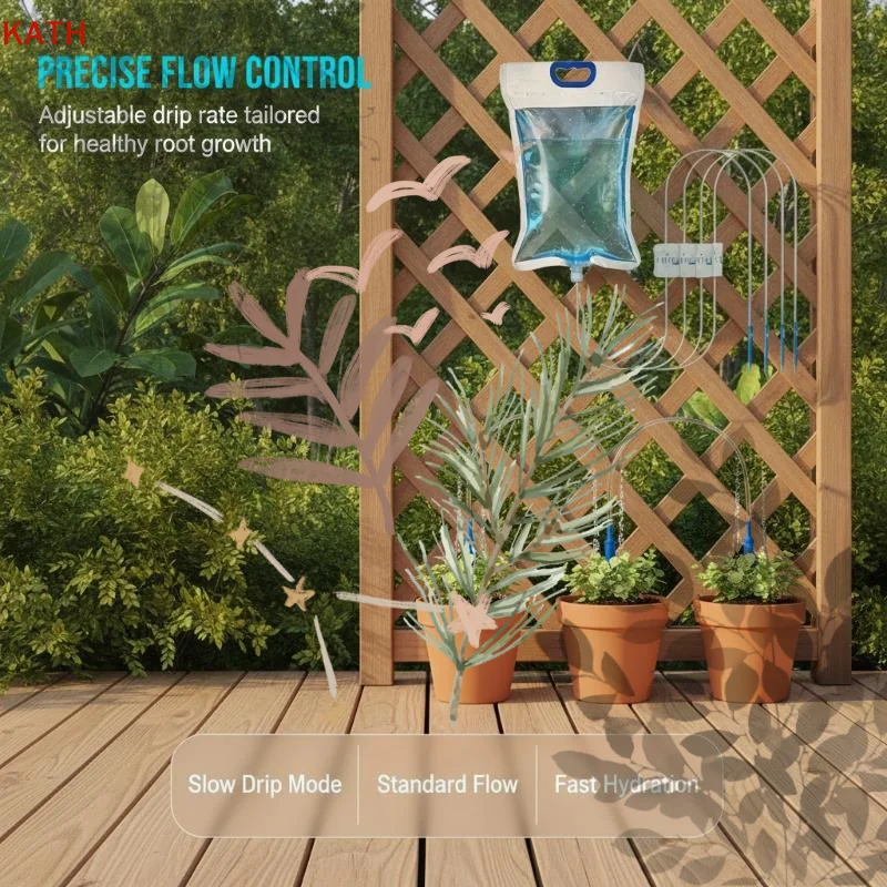 5.2L/6.5L Automatic Plant Watering Bag, Drip Flow Control Irrigation Device for Travel and Lazy Gardening