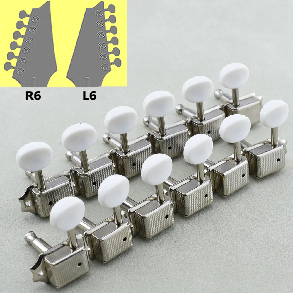 1 Set G.F ( Nickel ) Kluson Vintage Guitar Machine Heads Tuners -  KR(Origin)