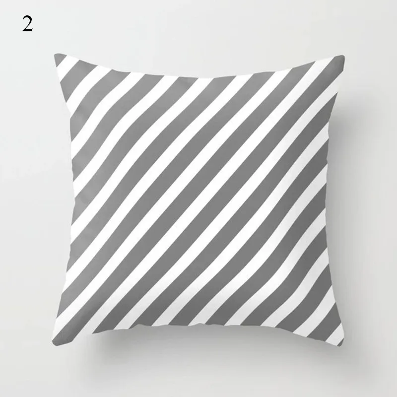 Gray series geometric print pattern pillowcase 45*45cm square for home and office