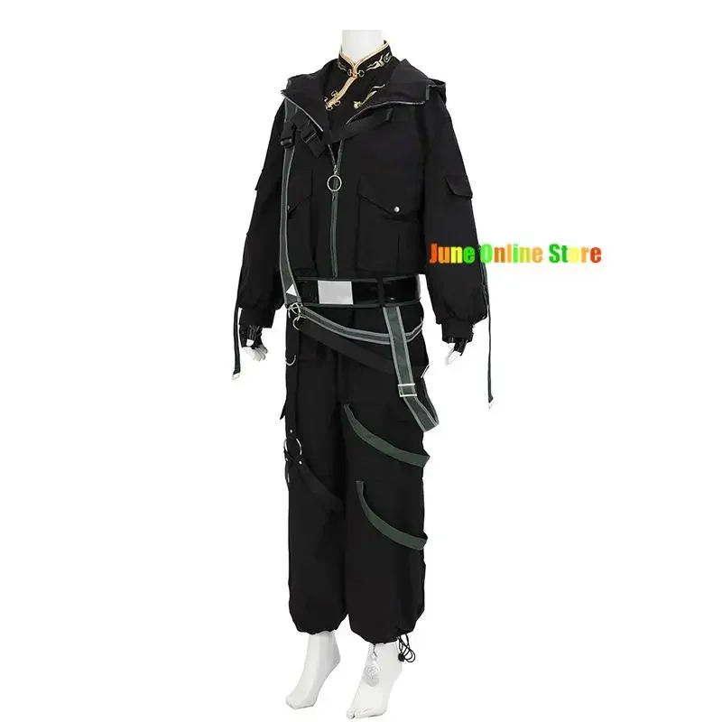 Devil Xiao Cosplay Anime Genshin Impact Costume Cosplay Uomo Xiao Abito nero Giacche Pantaloni Costume da diavolo di Halloween