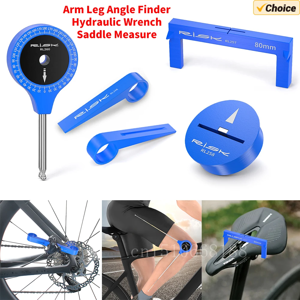 

RISK Bike Joint Protractor Cycling Posture Angle Finder Bicycle Hydraulic Disc Piston Insert Wrenches Saddle Positioning Tools