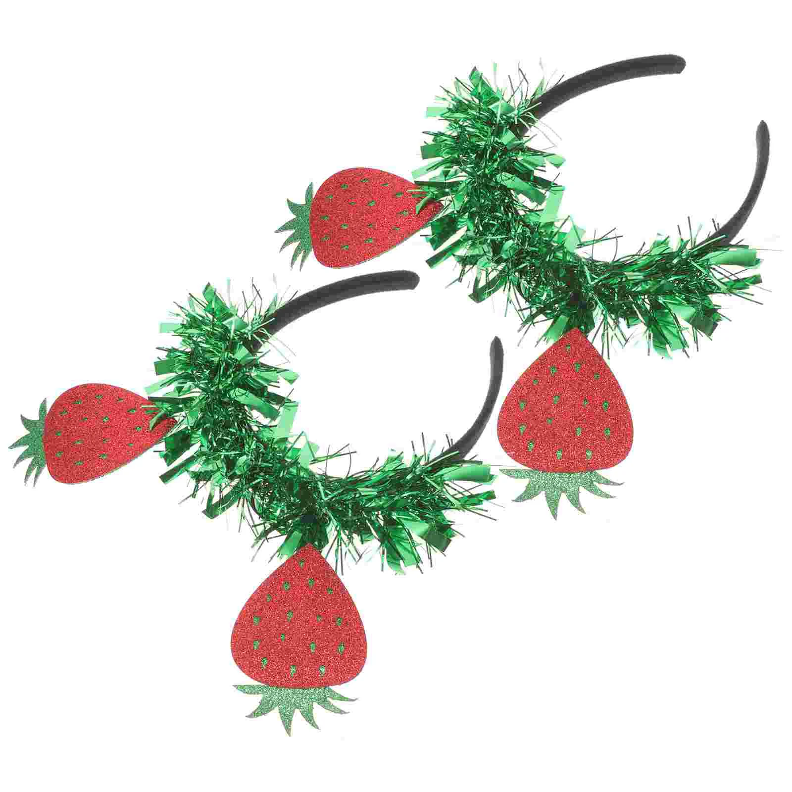 2 Pcs Accessories Strawberry Headband Women's Inflatables Costumes for Adults Felt Cloth Party Hair Accessory