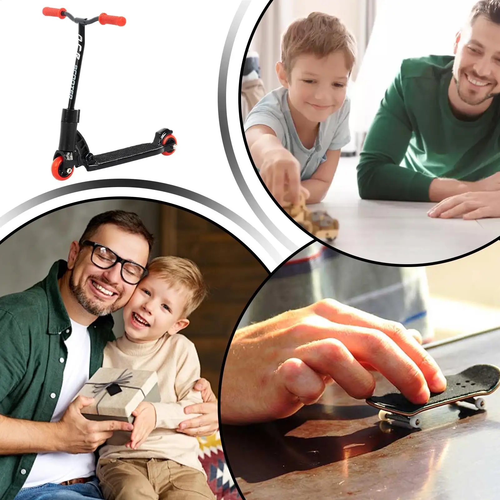 Finger Scooter Foldable Tabletop Decoration Cute Finger Scooter Toy For Kids Teens Adults Collectors Home Office Bedroom Study