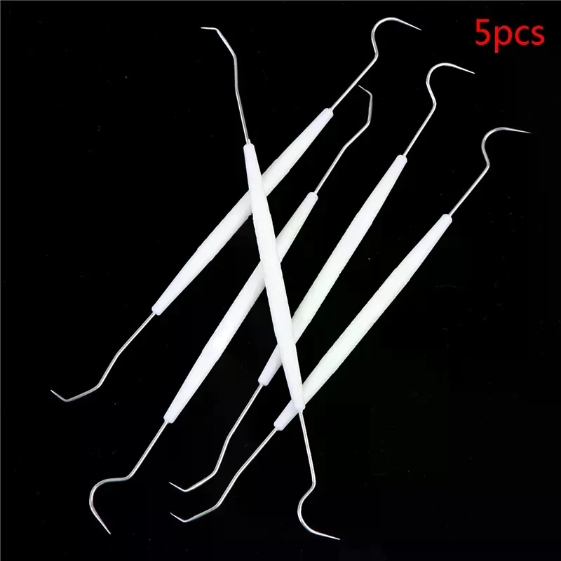 5pcs/lot Stainless Steel Double Ends Dentist Teeth Clean Hygiene Explorer Probe Hook Pick Dental Instrument Dental Tool