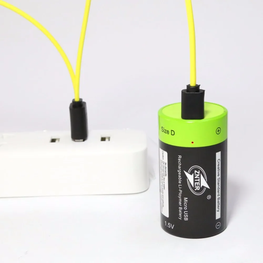 100% ZNTER 1.5V 4000mAh rozmiar D akumulator do ładowania przez Micro USB akumulatory D Lipo LR20 bateria do dron z aparatem RC akcesoria