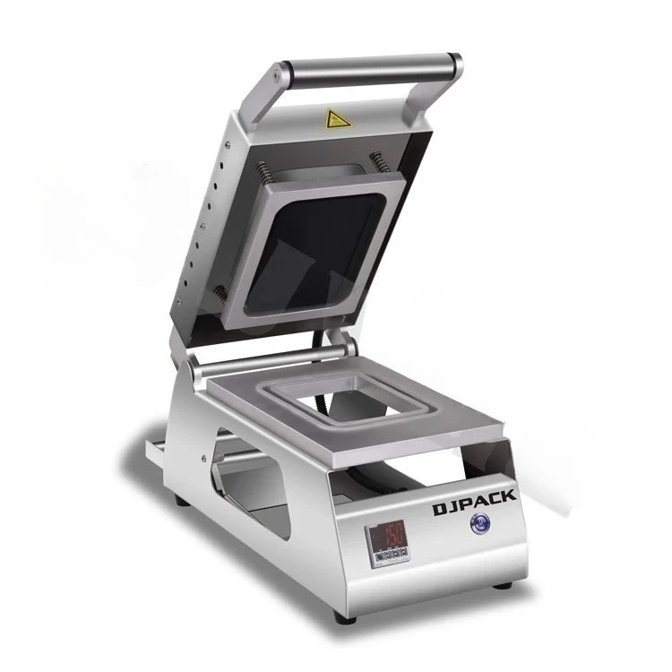 DS-1 Ergonomic Design  Commercial Manual Tray Sealing Machine With Plastic Film for Food Packaging