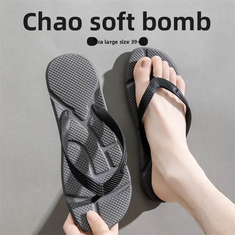 

Summer Men's Flip-flops EVA Lightweight Large Size, Sports and Leisure Beach Non-slip Bathroom Sandals