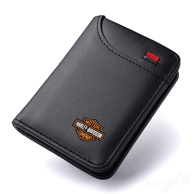 Mini Credit Card Purse Portable Small Wallet Car Emblem Soft Leather Bag For Harley Davidson Electra Glide Ultra Classic 1250 - view 3
