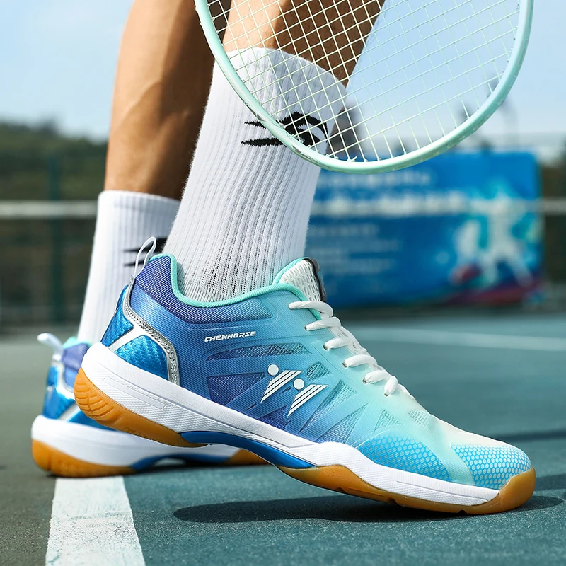 2025 Nieuwe Koppels Badminton Sneakers Antislip Badminton Training Schoenen Ademend Tennisschoenen Comfortabele Outdoor Sneakers