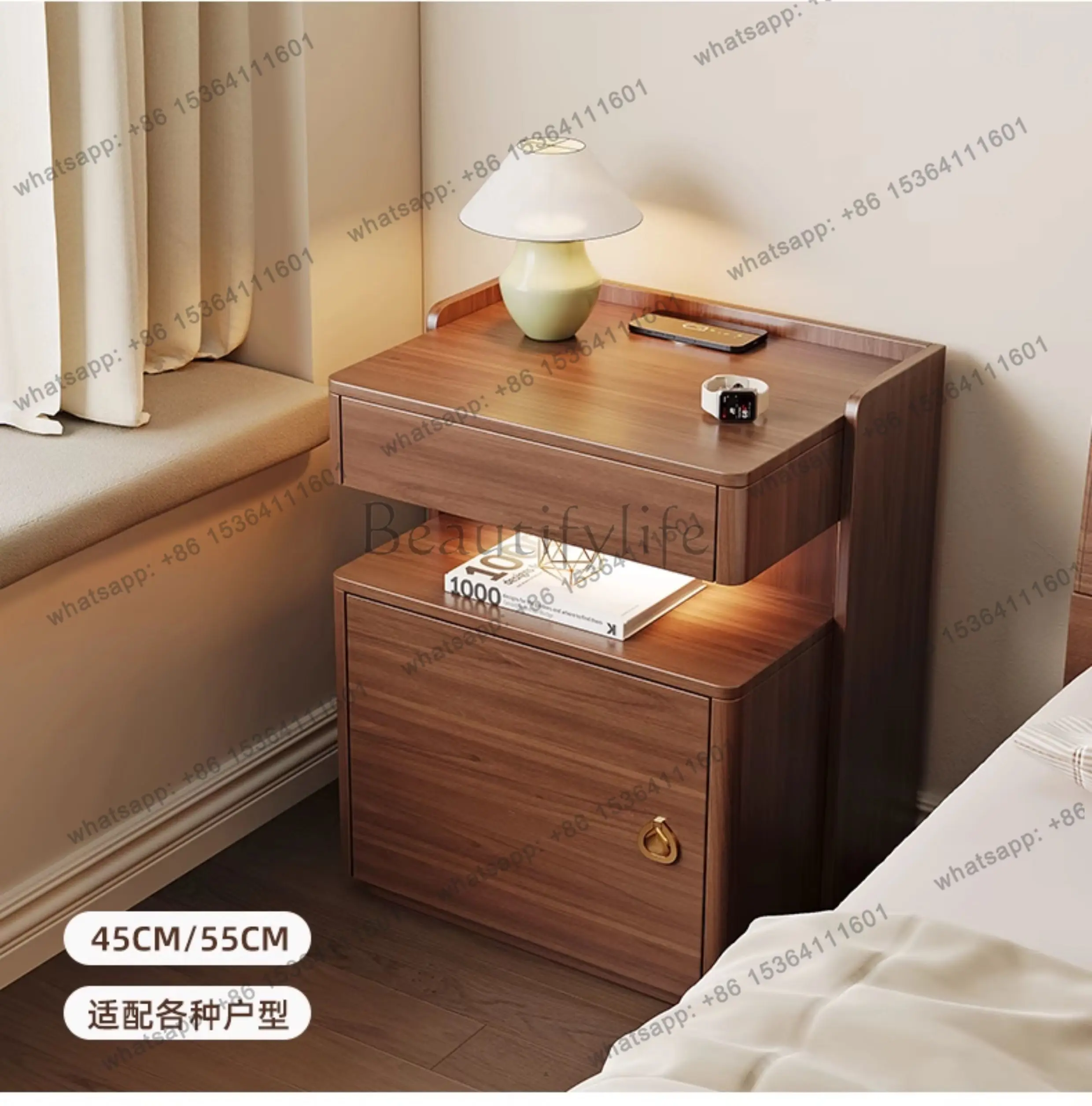 FG bedside table safe integrated intelligent multi-function wireless charging safe with lock