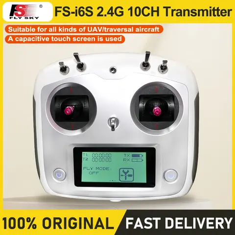 FLYSKY FS-I6S I6S 2.4G 10CH AFHDS 2A Centering Throttle Transmitter IA6B A8S IA10B Receiver for RC Airplane FPV Racing Drones