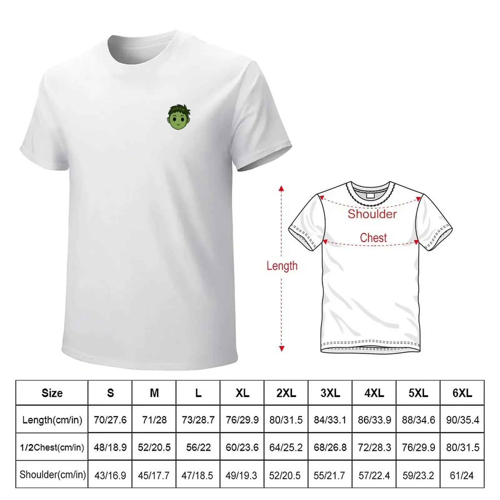 Cute green hero - Small T-shirt boys whites Aesthetic clothing new edition Men's t-shirt