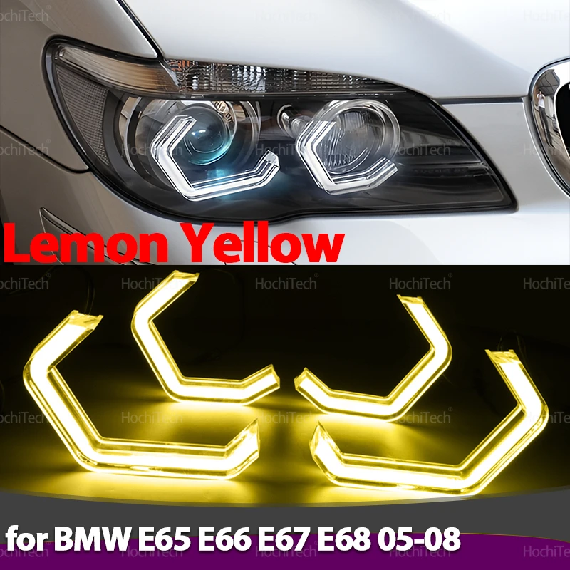 

Ultra Bright M4 Style Daytime Angel Eye Lemon Yellow Light Kit DRL for BMW 7 Series E65 E66 E67 E68 Alpina B7 LCI 05-08