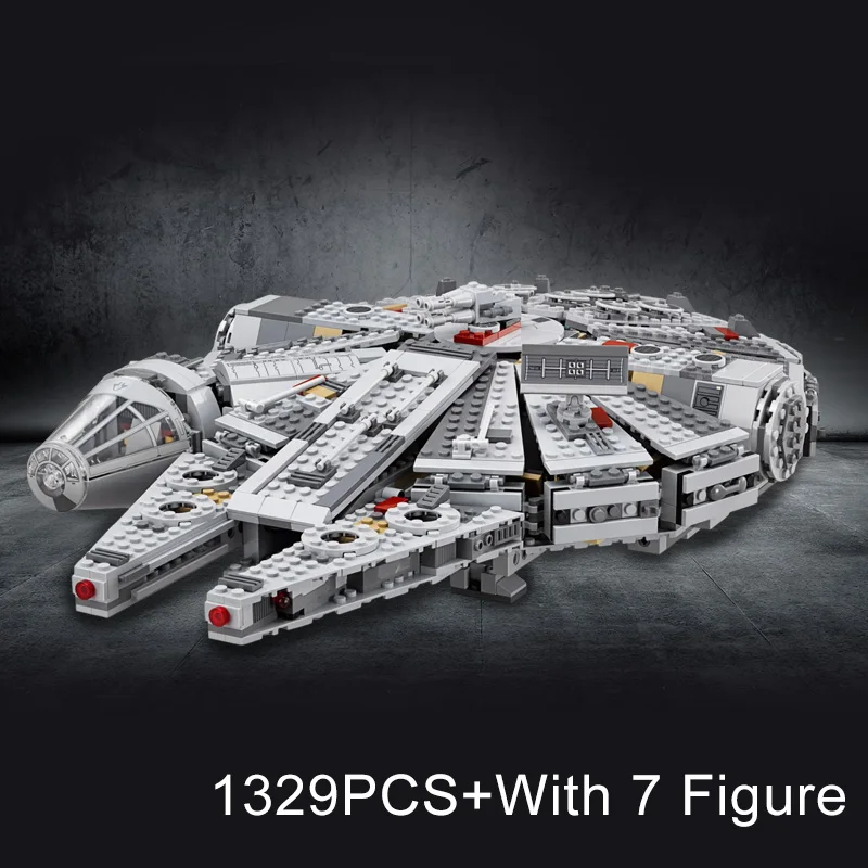 1329PCS Falcon Millennium Set Spaceship Bricks Building Blocks War Sets Model Compatible Decor MOC Assemble Toys for Kids Gifts